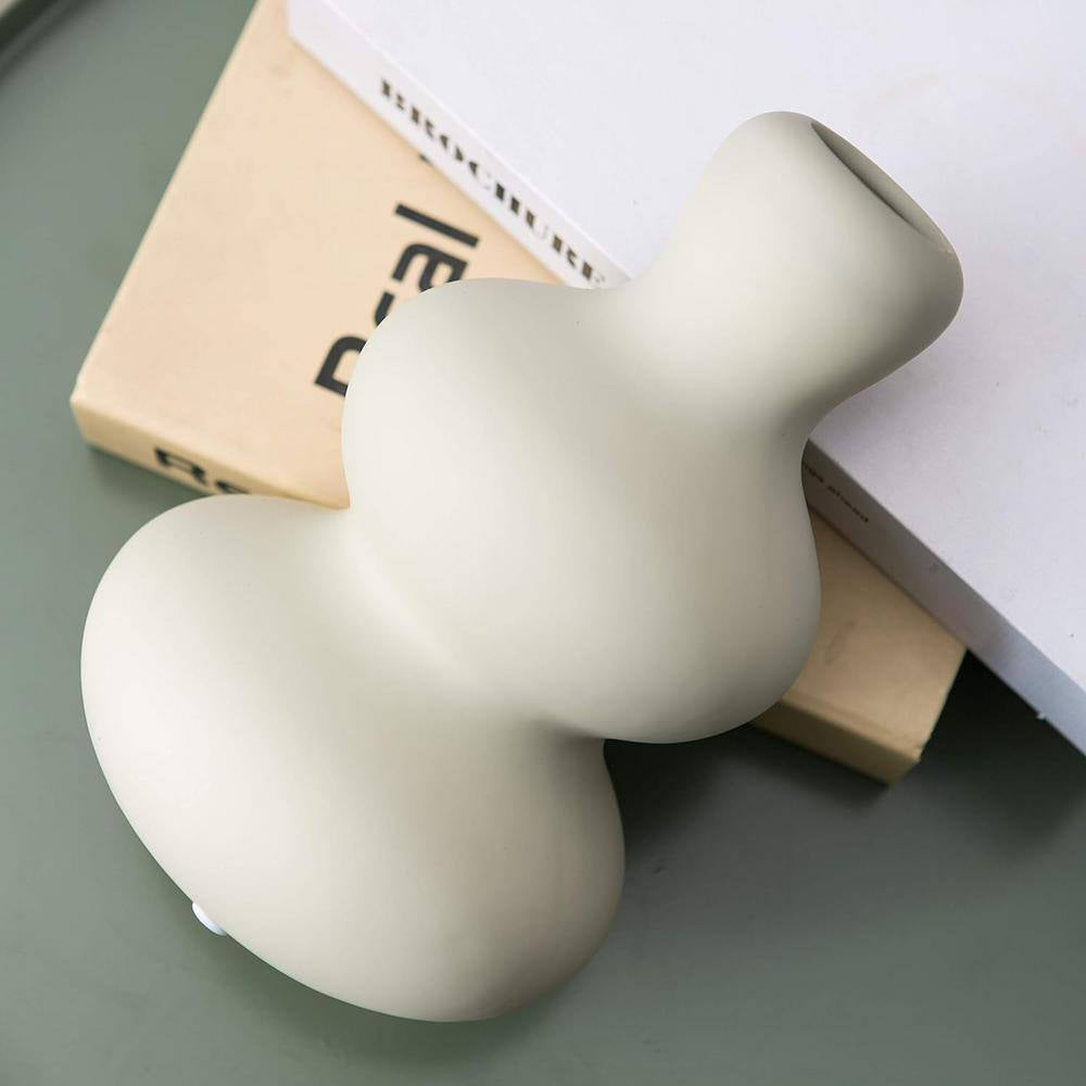 Flower Vase Ceramic for Decor for Home Decor Living Room, Home, Office, Centerpiece, Table and Wedding, White