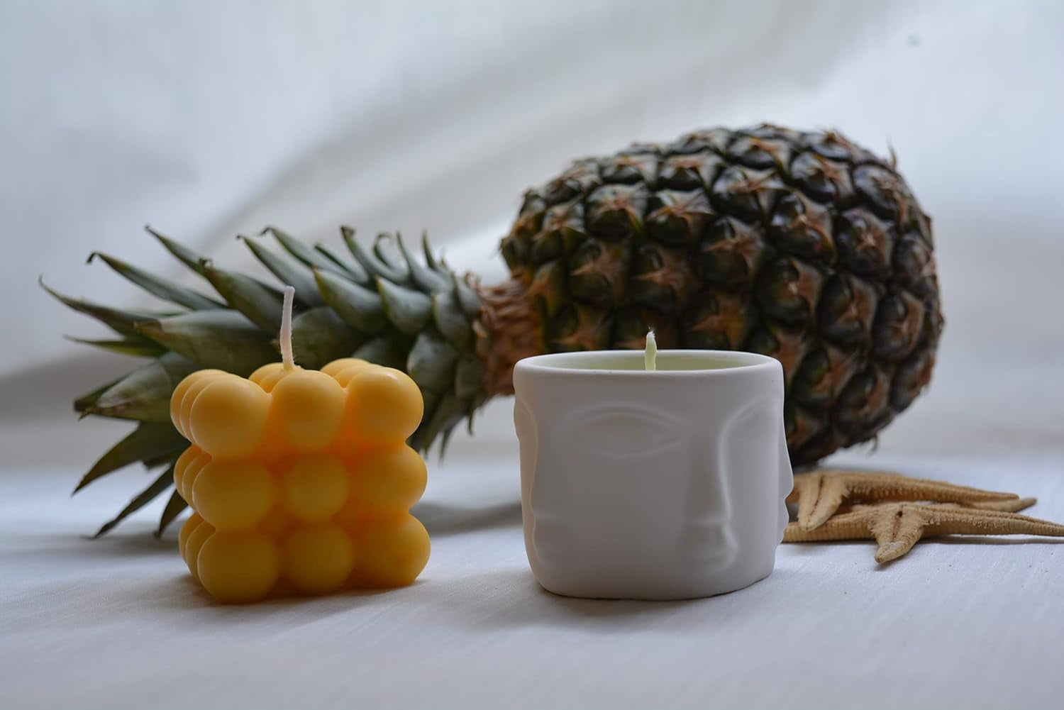 Candles for Home Scented, 2 PCS, Soy Candles, Bubble Candle & Decorative Candles, Pineapple Candle, Shaped Candles, Candle Set, Scented Candles, Cube Candle Candle Gift Set Cool Candles
