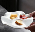 Organic Ceramic Plate — Irregular Wavy Dish for Sashimi, Condiments & Small Plates