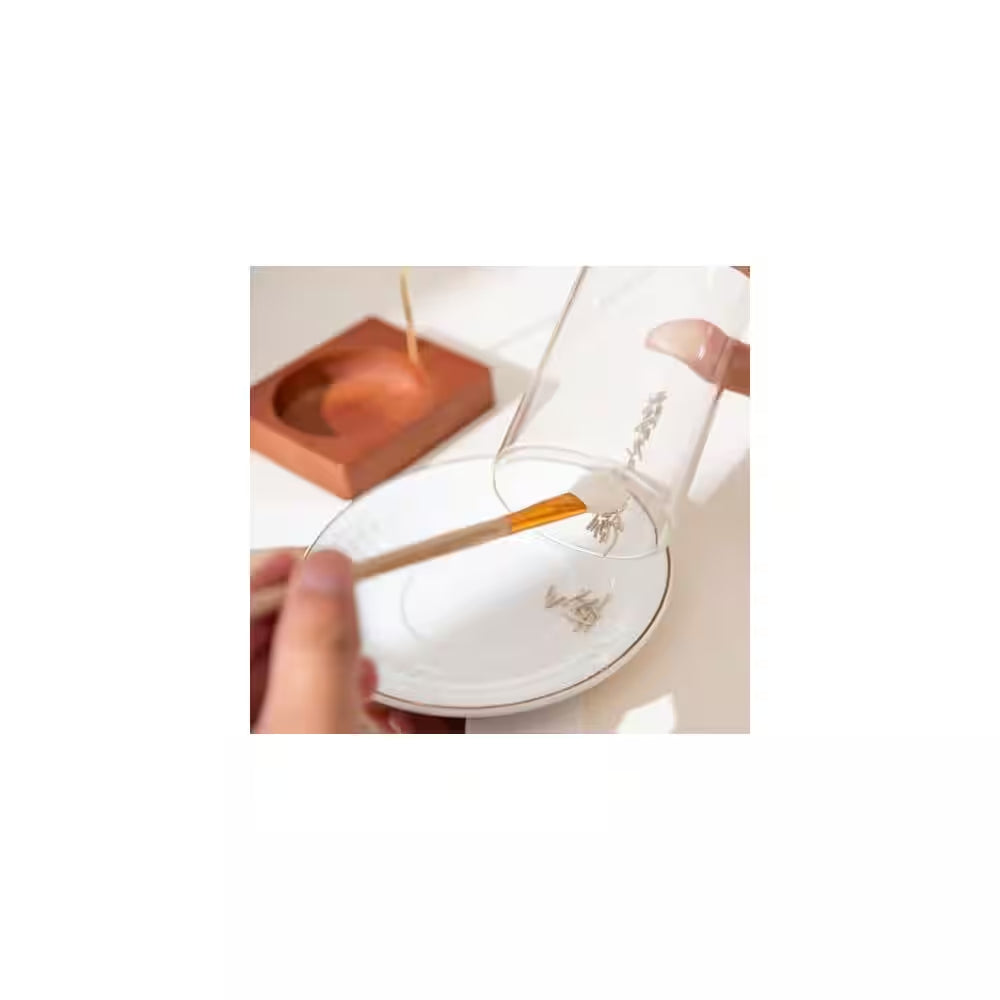 Glass Incense Holder with Removable Ash Catcher and Storage Tube