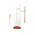 Glass Incense Holder with Removable Ash Catcher and Storage Tube