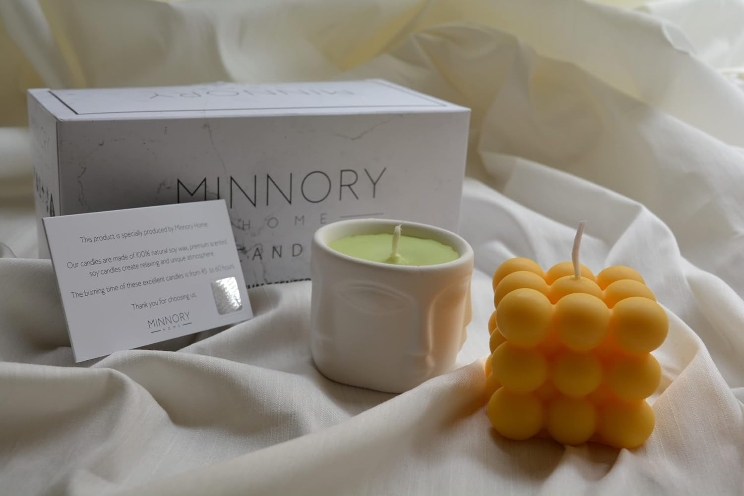 Candles for Home Scented, 2 PCS, Soy Candles, Bubble Candle & Decorative Candles, Pineapple Candle, Shaped Candles, Candle Set, Scented Candles, Cube Candle Candle Gift Set Cool Candles