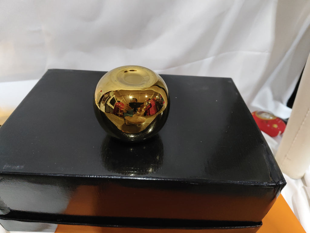 Electroplated Ceramic Gold Vase