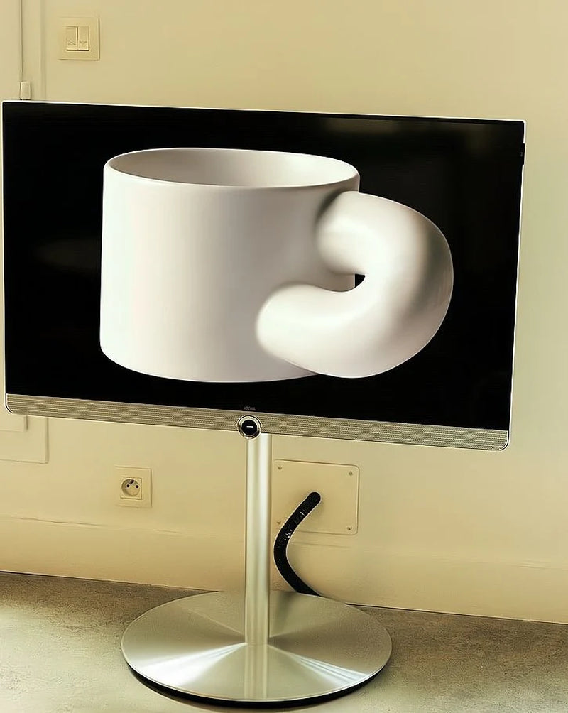 Handmade XXXL Ceramic Chubby Mug - Unique Cute Large Mug for Coffee & Tea