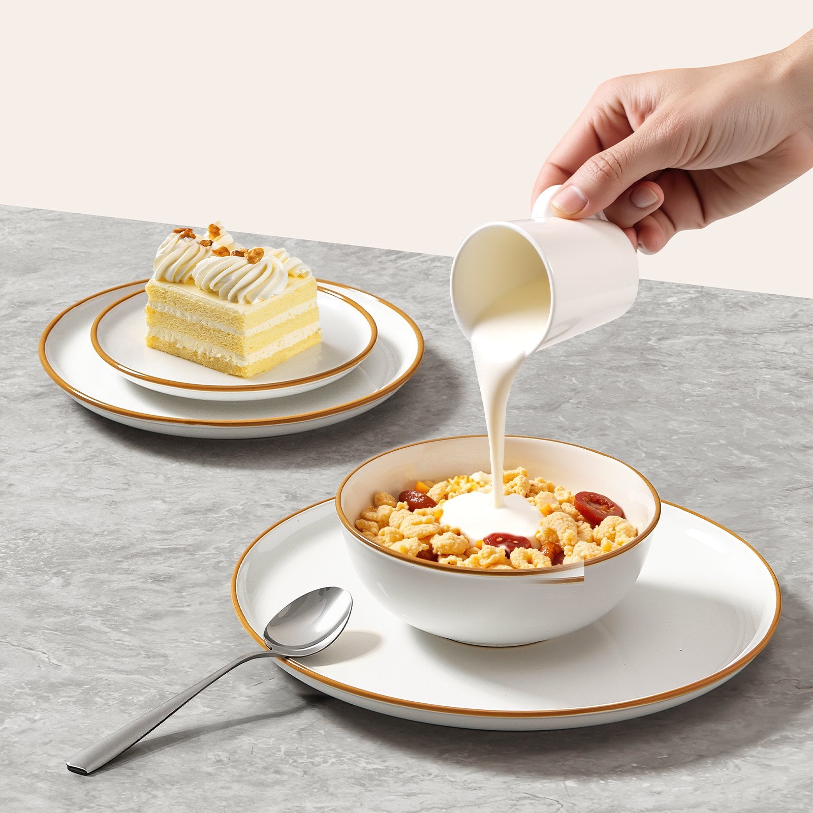 32 PCS Dinnerware Set Ceramic Plates for 8