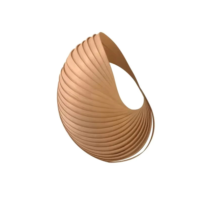 Japanese Modern Minimalist Wooden Wall Lamp Conch Art Decorative Wall Sconces Living/Dining Room Bedroom Aisle Staircase Study
