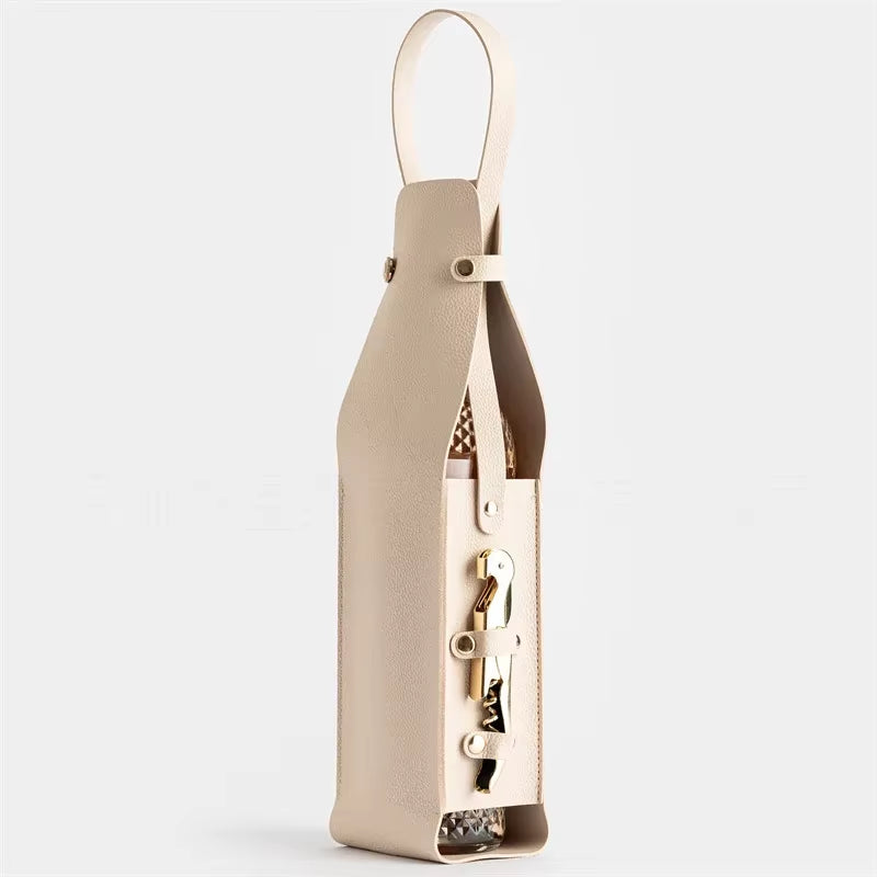1Pcs Wine Tote Wine Holder Champagne Bags Wine Carrier with Handle Liquor Bottle Carrier Carry-On Pouch Travel Wine Bag for Wine